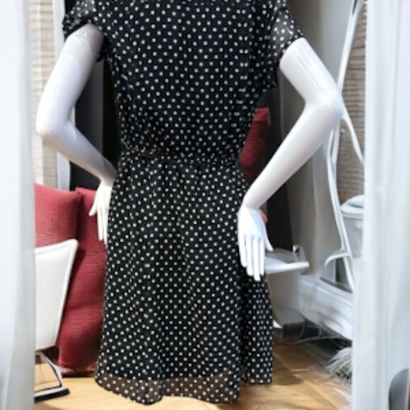 JBS - Petite Black Polka Dot Dress - Picture 2 of 4